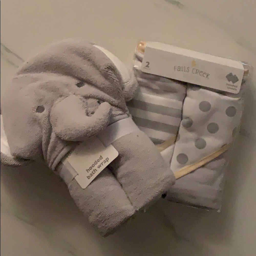 Falls Creek Hooded Bath Wrap and Hooded Towels
